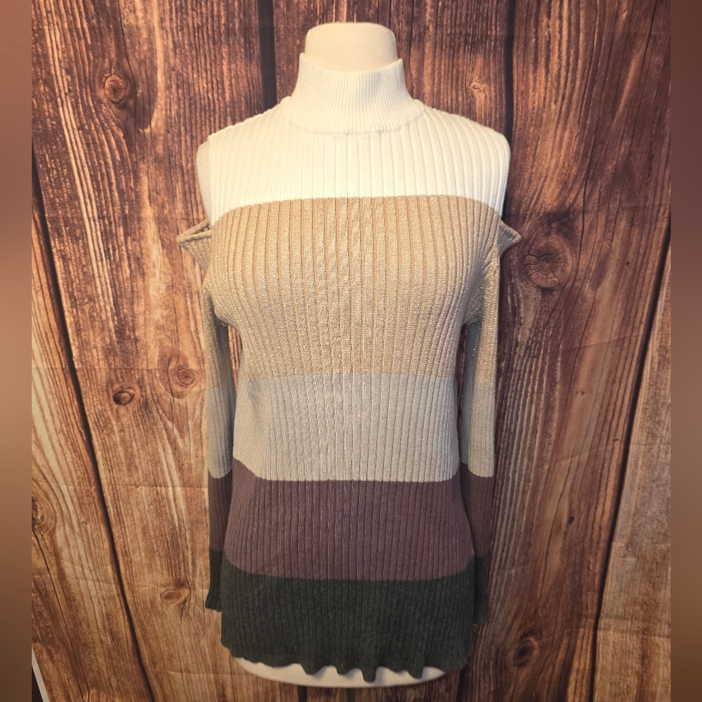 Chicos Knit Top Size 2(L/12) Colorblock